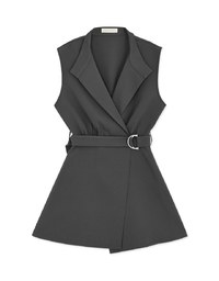 Edgy Smart Lapel Playsuit (With Belt)