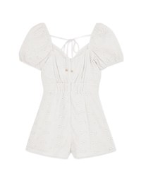 V-NECK LACE JUMPSUIT