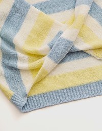 Cross-striped Knit Top