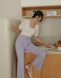 Splice Knit Crop Top
