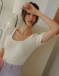 Splice Knit Crop Top