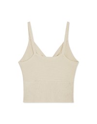 V Neck Scrunch Knit Cami Top