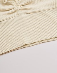 V Neck Scrunch Knit Cami Top