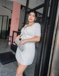 Embroidered Lace-Up Set Wear