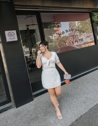 Embroidered Lace-Up Set Wear