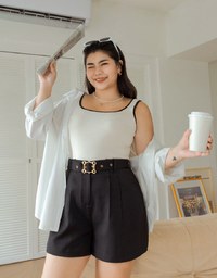Contrast Edge Knit Tank Top