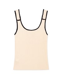 Contrast Edge Knit Tank Top