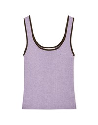 Contrast Edge Knit Tank Top