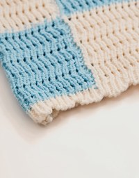 Checkerboard Knit Tank Top