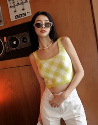 Summer Checkered Tank Top