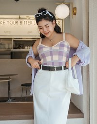 Check Knit Vest