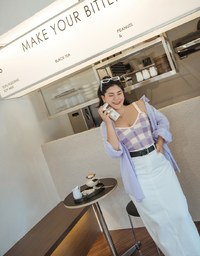 Check Knit Vest