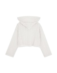 Hole Knit Hooded Top