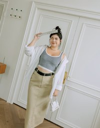 Mixed Color Knit Tank Top