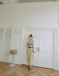 Mixed Color Knit Tank Top