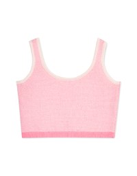 Mixed Color Knit Tank Top
