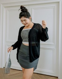Sheer Knit Long Sleeve Cardigan