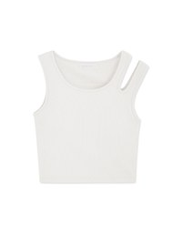 Asymmetric Crop Tank Top (With Padding)