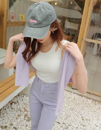 Asymmetric Crop Tank Top (With Padding)