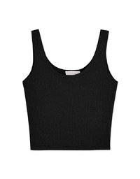 Crew Neck Knit Fitted Tank Top