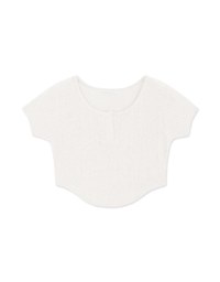 V Neck Crop Knit Top