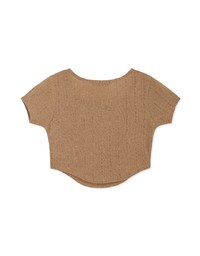 V Neck Crop Knit Top