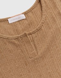 V Neck Crop Knit Top