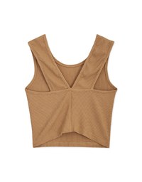 Back V Strap Knit Tank Top