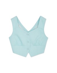 Tweed Scrunch Crop Tank Top