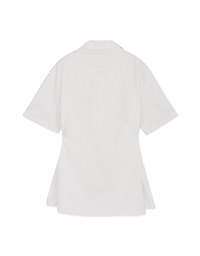 Adjustable Waist Short Sleeve Blouse Shirt