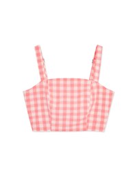 Versatile Checkered Crop Tank Top