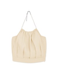 Pearl Chain Halter Bra Padded Top (With Padding)