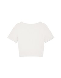 Button Up Knit Crop Top