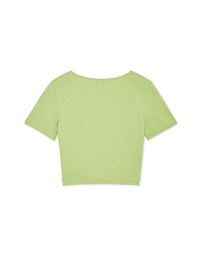 Button Up Knit Crop Top