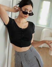 Button Up Knit Top