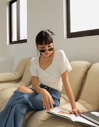 Crossover Tie Back Crop Top