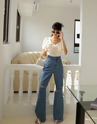 Crossover Tie Back Crop Top