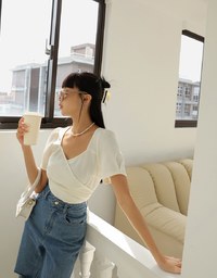 Crossover Tie Back Crop Top