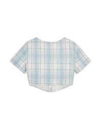 Classic Tweed Checkered Buttoned Top