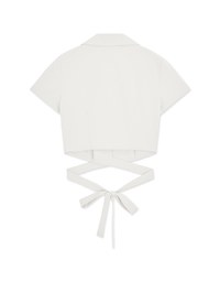 Slant Buckle Lace-Up Top