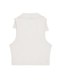 Casual Chic Lapel Crop Vest
