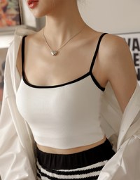 Contrast Color Cami Top (With Padding)