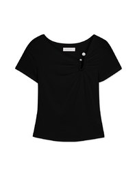 Pearl Crinkle Short Sleeve Top