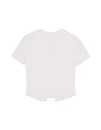 Wrinkled V Neck Short Sleeve Top