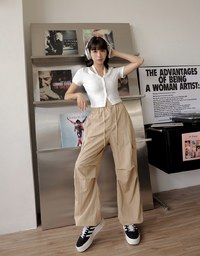Halter Neck Short Sleeve Top