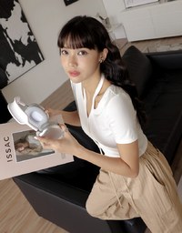 Halter Neck Short Sleeve Top