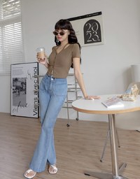 Halter Neck Short Sleeve Top