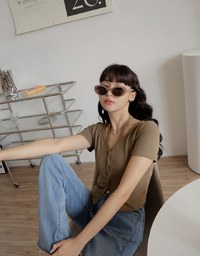 Halter Neck Short Sleeve Top