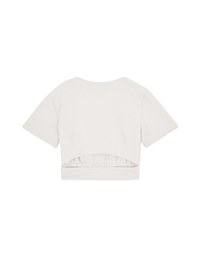 V Neck Back Cut Out Buttoned Top