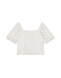 Chiffon Puffed Sleeve Top